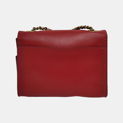 COACH MADISON 18 Red Cowhide Crossbody Single Shoulder Bag Golden hardware-(SKU)-940523724