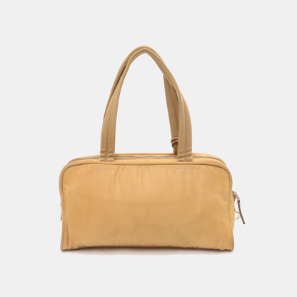 PRADA Tote bag Khaki Leather Logo Handbag Golden hardware-(SKU)-937766784
