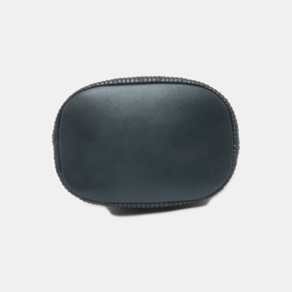 CHANEL DRAWSTRING Deep Blue Lamb Leather Quilted Shoulder Bag with Removable Strap-(SKU)-939912188