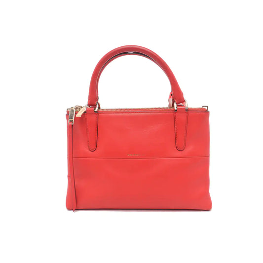 COACH Tote bag Red Leather Crossbody Single Shoulder Bag Handbag Golden hardware Removable shoulder strap-(SKU)-11962000