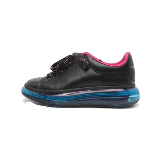 Alexander McQUEEN 39code Spring and Autumn Black Leather Women's Sports Casual Shoes-(SKU)-14124997
