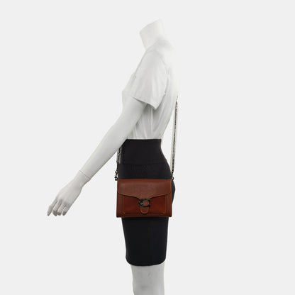 COACH TABBY Brown Leather Crossbody Single Shoulder Bag Golden hardware Vintage model Removable shoulder strap-(SKU)-940047499