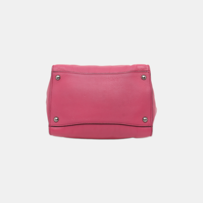 PRADA Glace Calf Blush Pink Leather Monogram Handbag Crossbody Single Shoulder Bag Silver Hardware-(SKU)-939994075