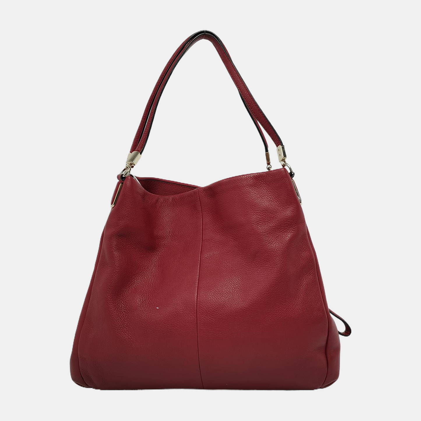 COACH PHOEBE MADISON Red Cowhide Handbag Shoulder Bag Golden hardware-(SKU)-943925005