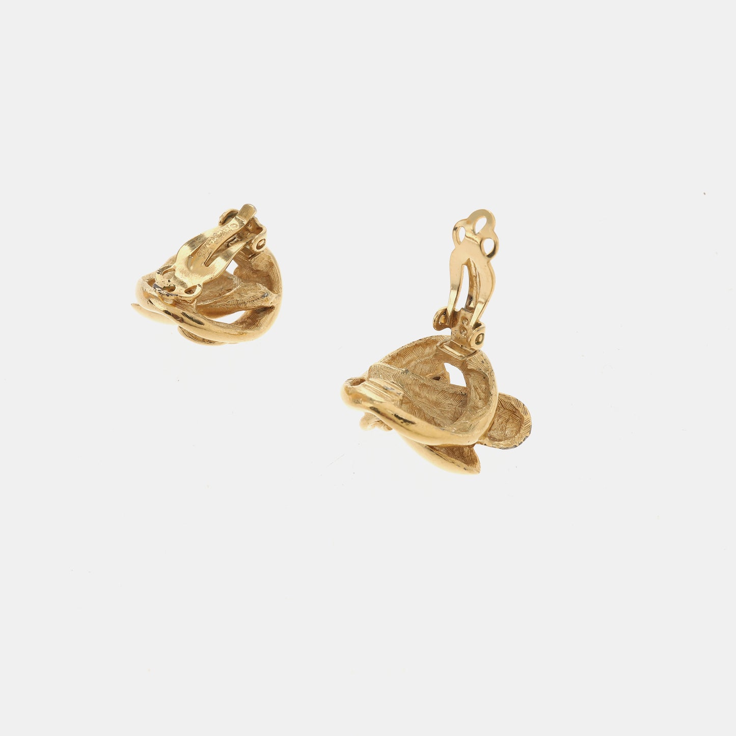 GIVENCHY Twisted Gold Alloy Ear Clips-(SKU)-942020738
