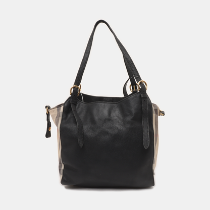 BURBERRY Canterbury Black Cowhide Warhorse Grain Single Shoulder Bag Golden hardware shoulder straps-(SKU)-933963706