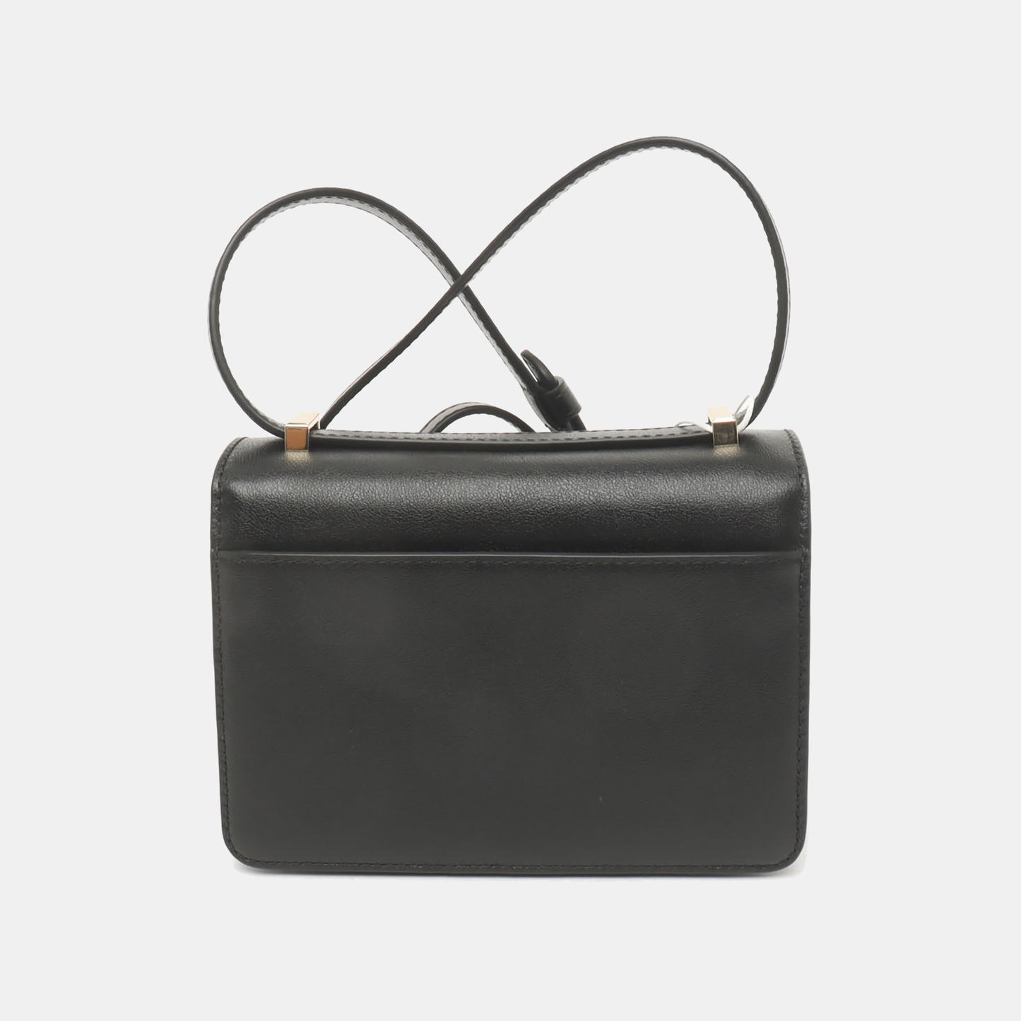 MICHAEL KORS Hendrix Extra Small Black Leather Shoulder Bag Handbag Crossbody Golden hardware Removable shoulder strap-(SKU)-936830255