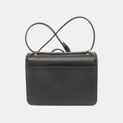 MICHAEL KORS Hendrix Extra Small Black Leather Shoulder Bag Handbag Crossbody Golden hardware Removable shoulder strap-(SKU)-936830255