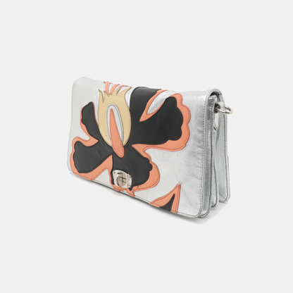Miu Miu Silver leather patched crossbody bag Silver Hardware Removable shoulder strap-(SKU)-936787329