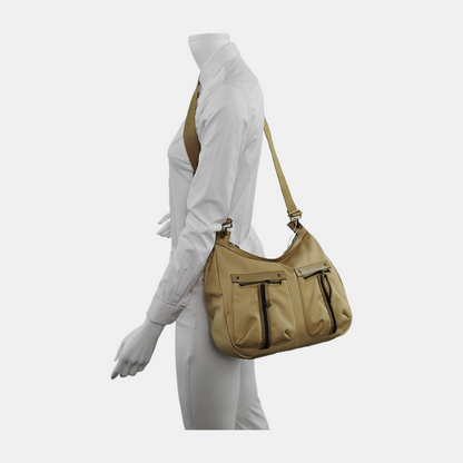 GUCCI Khaki Canvas Single Shoulder Bag, Crossbody Bag Golden hardware-(SKU)-941853667