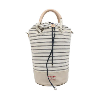 COACH Bucket bag White Canvas Jacquard Shoulder Bag Silver Hardware Removable shoulder strap-(SKU)-935660782
