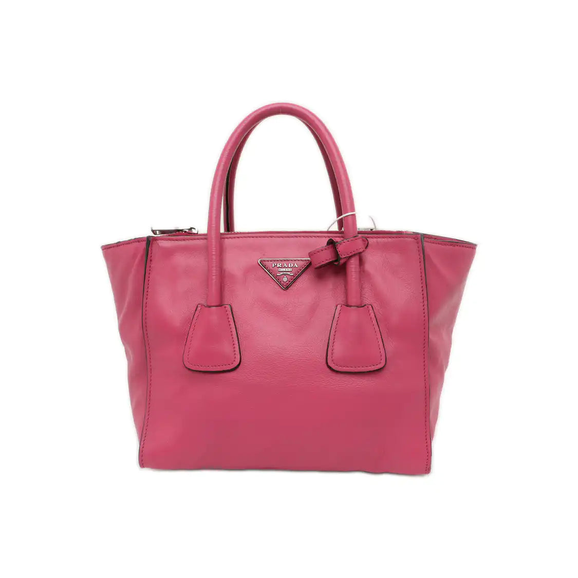 PRADA Glace Calf Blush Pink Leather Monogram Handbag Crossbody Single Shoulder Bag Silver Hardware-(SKU)-939994075