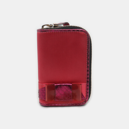 BURBERRY Blush Pink Satin Wallet Golden hardware-(SKU)-938174307