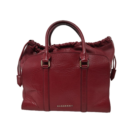 BURBERRY Dinton Red Cowhide Tote Bag Golden hardware-(SKU)-944819144