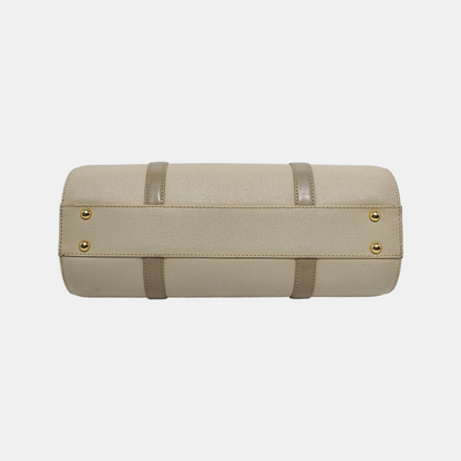 BURBERRY Beige Leather Tote Bag Golden hardware-(SKU)-944138896