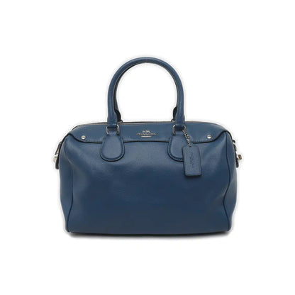 COACH BENNETT Large size Blue cowhide crossbody, handbag, shoulder bag Silver Hardware Removable shoulder strap-(SKU)-935672558