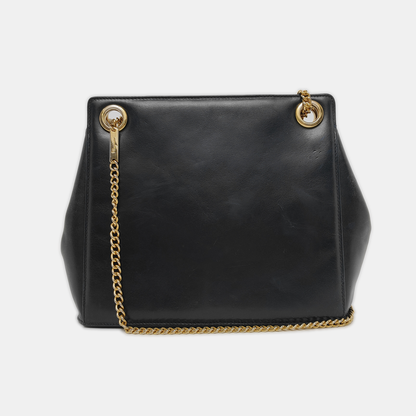 FERRAGAMO Dark Blue Cowhide Embossed Crossbody Bag Single Shoulder Bag Handbag Golden hardware-(SKU)-940146555
