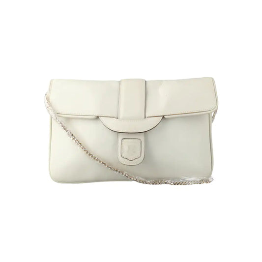 CELINE White Leather Single Shoulder Bag Golden hardware Removable shoulder strap-(SKU)-932491482
