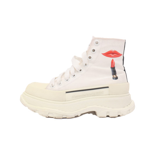 Alexander McQUEEN 36code White Fabric Women's Athletic Casual Shoes Spring and Autumn-(SKU)-13846823