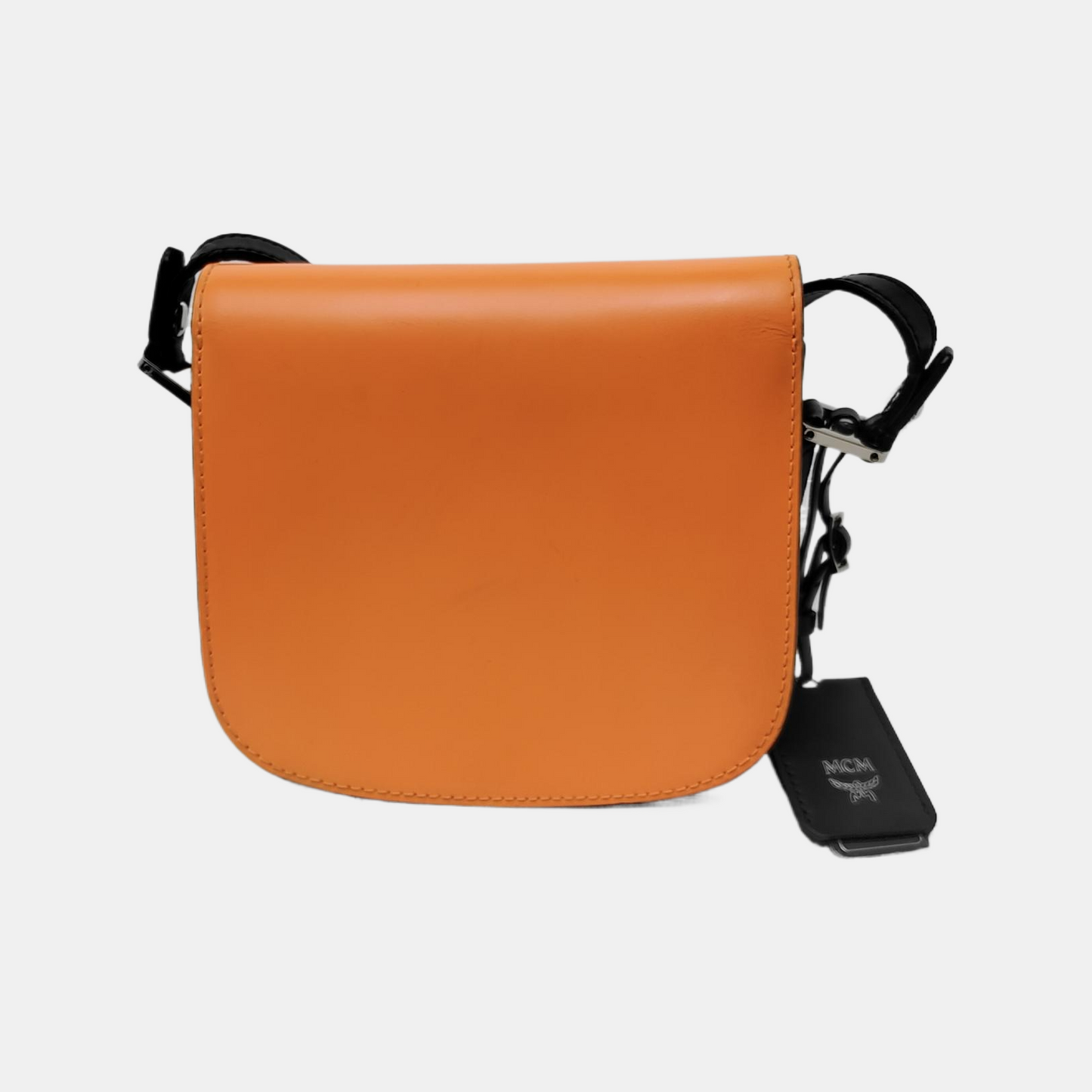 MCM PATRICIA Color-block leather laurel buckle shoulder bag/crossbody bag Silver Hardware-(SKU)-941172431