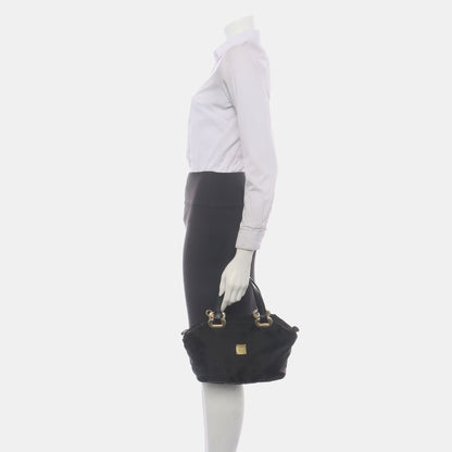 MCM Black fabric handbag Golden hardware-(SKU)-935409041