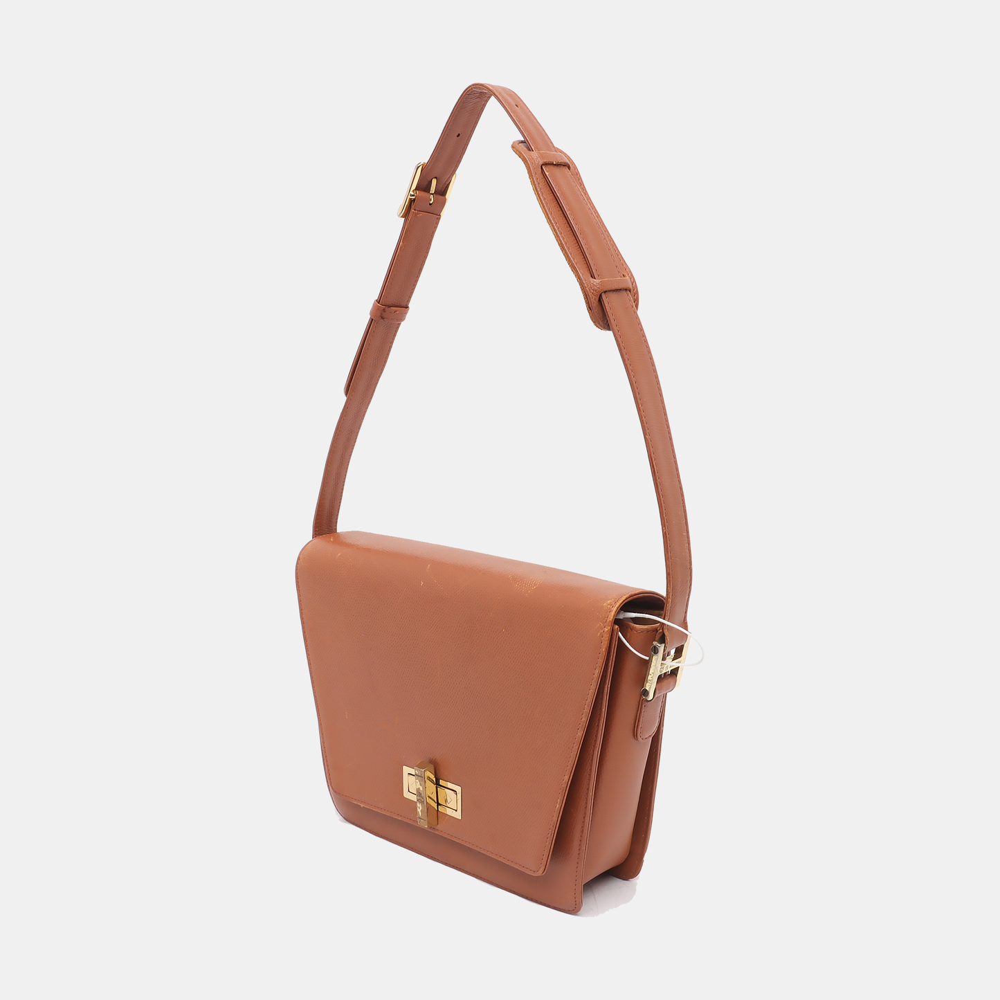 MCM Brown Cowhide Single Shoulder Bag Tote Golden hardware-(SKU)-930978260