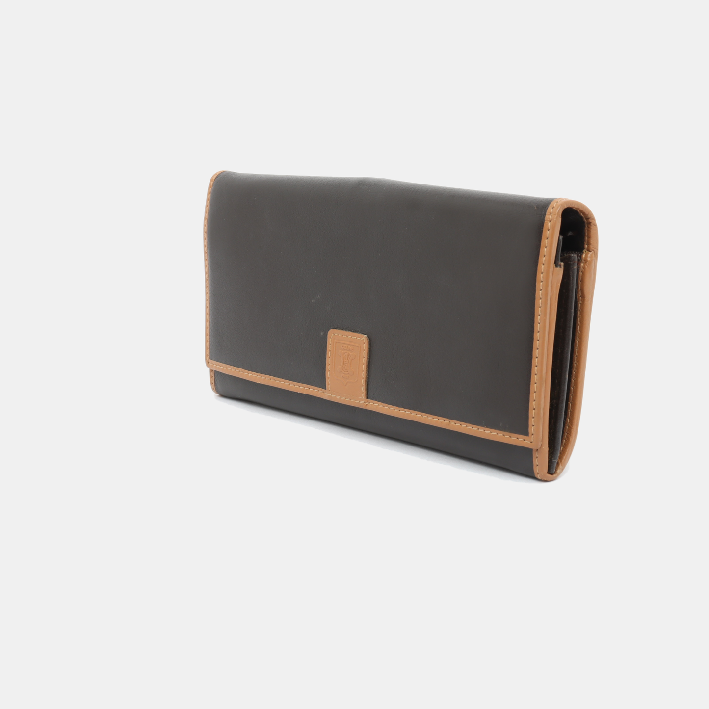 CELINE Brown Cowhide Wallet Golden hardware-(SKU)-12173292