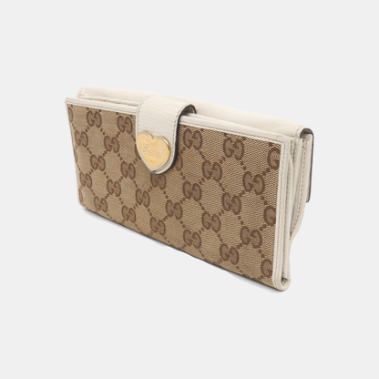 GUCCI Lovely Khaki Canvas Monogrammed Coin Purse Golden hardware-(SKU)-928591685