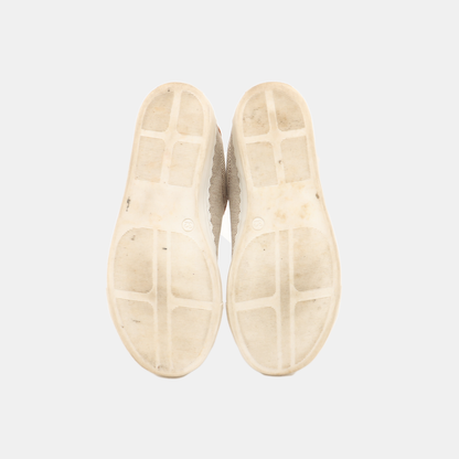 Chloé 32code Autumn and Spring Beige Fabric Women's Athletic Casual Shoes-(SKU)-933067743