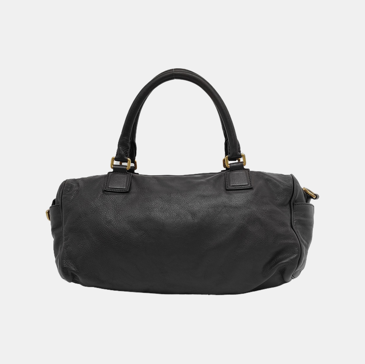 LOEWE Dark Purple Cowhide Single Shoulder Bag, Handbag Golden hardware Removable shoulder strap-(SKU)-13379817