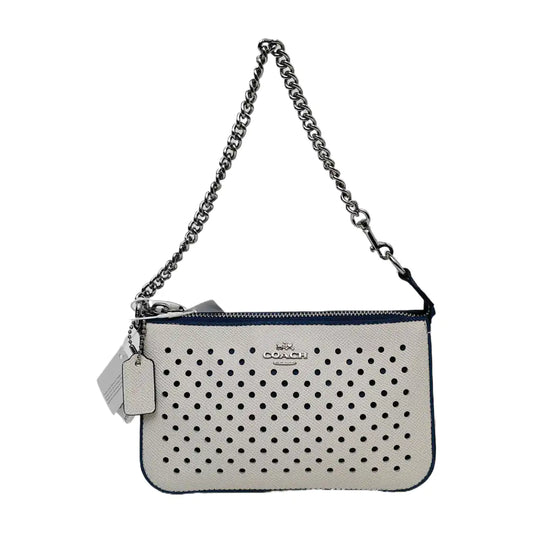 COACH NOLITA White Leather Carriage Cutout Tote Bag Silver Hardware-(SKU)-942280328