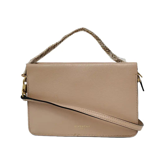 GIVENCHY Light Pink Leather Sling Bag Single Shoulder Bag Golden hardware Removable shoulder strap-(SKU)-944292326