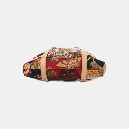FERRAGAMO Multicolor Fabric Printed Shoulder Bag Golden hardware-(SKU)-940043574