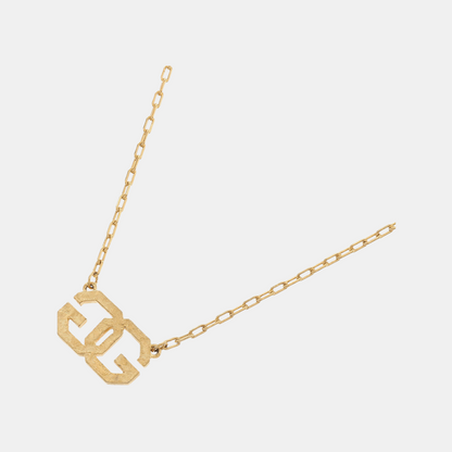 GIVENCHY G Cube 金色合金LOGO项链 Length38cm-(SKU)-942285428