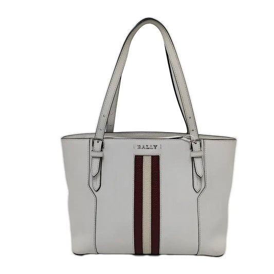 BALLY Tote bag White Cowhide Single Shoulder Bag Tote Silver Hardware shoulder straps-(SKU)-939934719