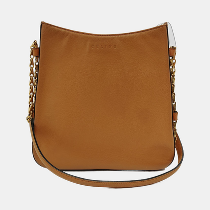 CELINE Brown Cowhide Single Shoulder Bag Golden hardware-(SKU)-944792224