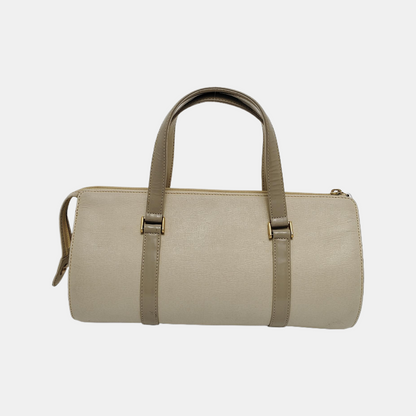 BURBERRY Beige Leather Tote Bag Golden hardware-(SKU)-944138896
