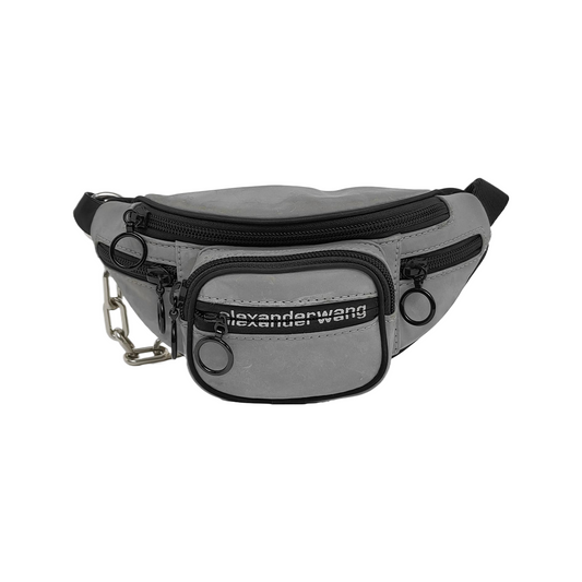 Alexander Wang Attica 浅灰色尼龙腰包腰包/胸包 Black hardware-(SKU)-940440192