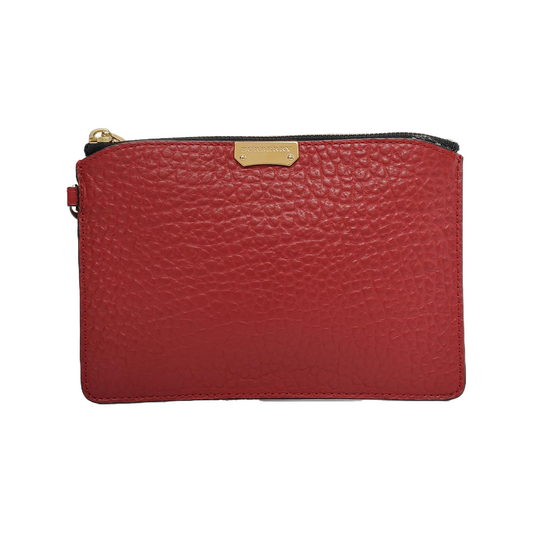 BURBERRY Clifton Red Cowhide Handbag Golden hardware-(SKU)-942447227