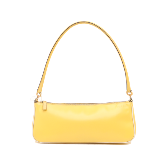 PRADA Tote bag Yellow Leather Shoulder Bag Tote Golden hardware-(SKU)-934886659