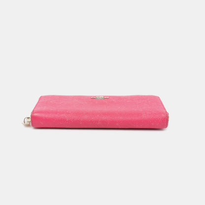 COACH Pink leather wallet Silver Hardware-(SKU)-11550117