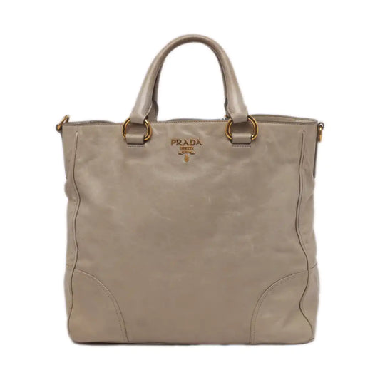 PRADA Green Cowhide Handbag Shoulder Bag Golden hardware-(SKU)-13786138