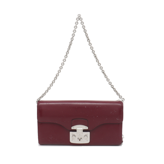 GUCCI Plum Purple Cowhide Tote Bag Silver Hardware Removable shoulder strap-(SKU)-938135471