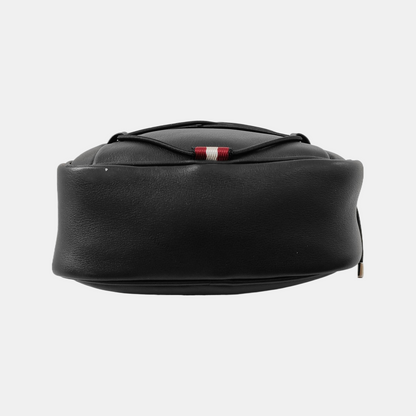 BALLY Camera Bag Black Cowhide Single Shoulder Bag Crossbody Bag Silver Hardware-(SKU)-944005829