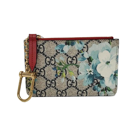 GUCCI GG Blooms Beige Coated Canvas Monogrammed Floral Print Handbag Silver Hardware Complete Accessories-(SKU)-944332206
