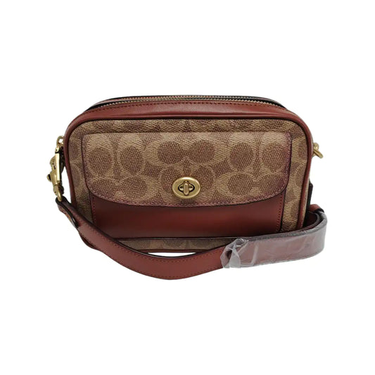 COACH WILLOW 20 Brown Leather Vintage Shoulder and Crossbody Bag Golden hardware Removable shoulder strap-(SKU)-943456010