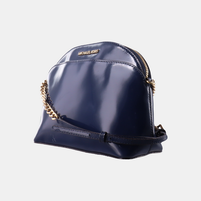 MICHAEL KORS Blue Patent Leather Single Shoulder Bag Crossbody Bag Golden hardware-(SKU)-14206783