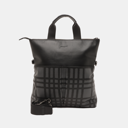COACH Dark Gray Coated Canvas Single Shoulder Bag Tote Bag Crossbody Bag Gold Black Hardware Removable shoulder strap-(SKU)-14059889