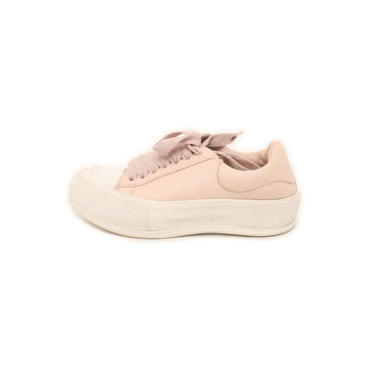 Alexander McQUEEN 37code Spring Autumn Pink Leather Women's Sports Casual Shoes-(SKU)-939721701