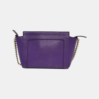 FURLA Purple Leather Sling Bag Crossbody Bag Golden hardware-(SKU)-941286665